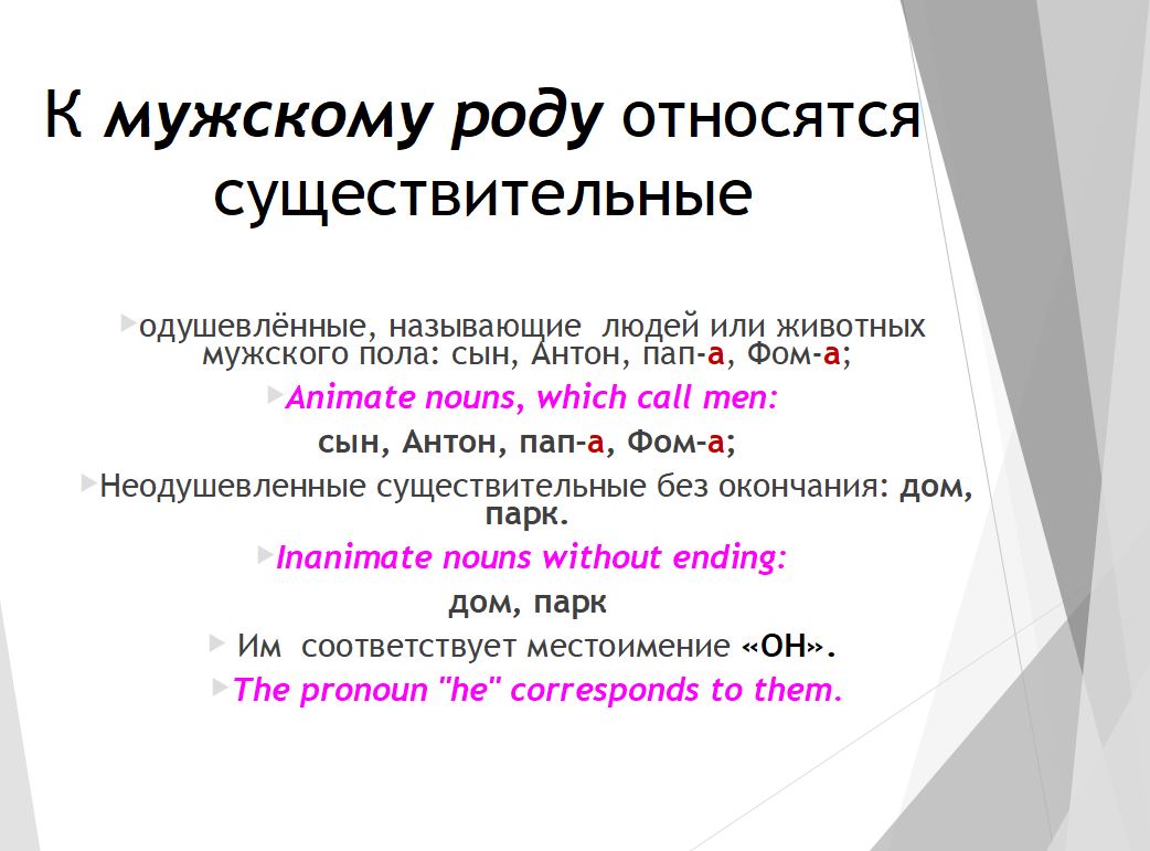 Род имён существительных | Университет Кокшетау